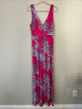 Lilly Pulitzer Sloane Maxi Dress Pink Samba Size Large
